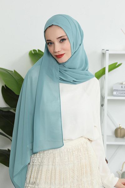 Aisha's Design شال شيفون بتصميم كلاسيكي عملي - PS-11