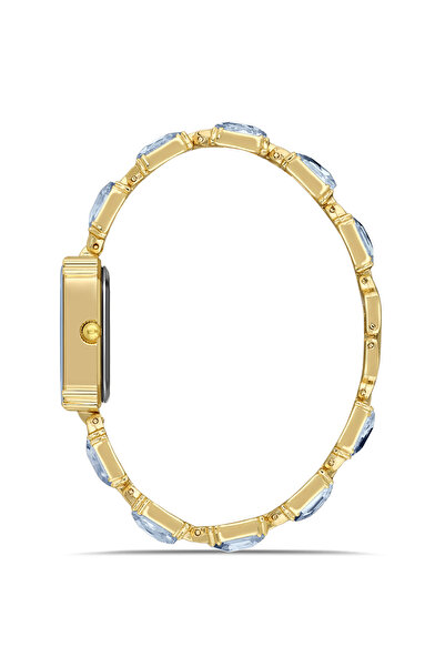 Polo Air Lüx Taşlı Kadın Kol Saati Gold Mavi Renk PL-1512B10x