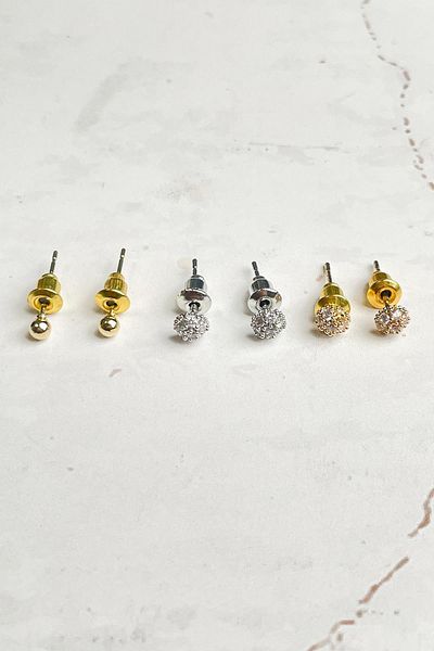 Modex Minimal Triple Earring Set