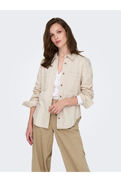 ONLY Women's 100% Cotton Slim Fit Denim Shirt - 15338783
