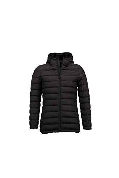 Penelope %100 Kaz Tüyü Mont Siyah L - Lulu Koleksiyonu