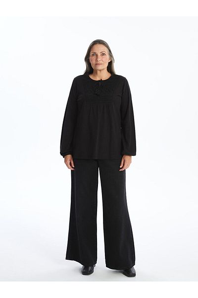 LC Waikiki Bluză de damă cu broderie cu guler Baglama de sezon nou - S57572Z8
