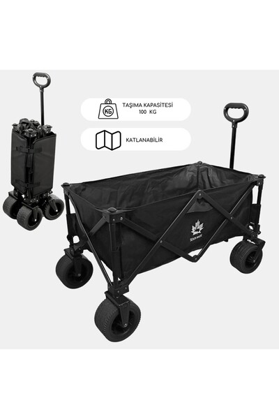 Genel Markalar Kamp Arabası Katlanır Büyük Boy Taşıma Arabası Frenli Alışveriş Arabası El Arabası