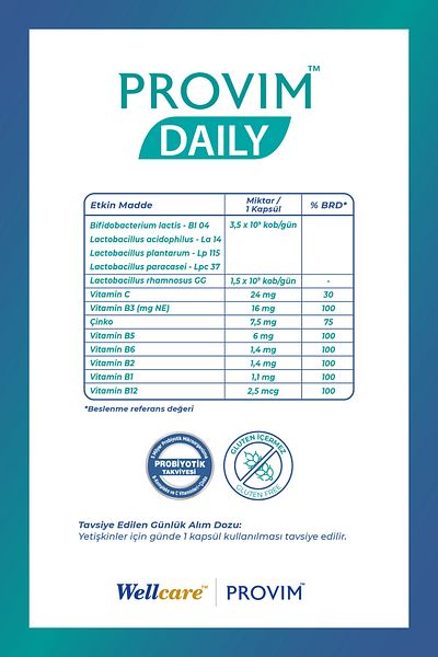 Wellcare Provim Daily Probiotic 30 Capsules