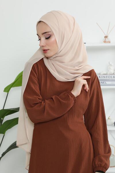 Aisha's Design Πρακτικό σάλι από σιφόν κλασικού σχεδιασμού, PS-11, ανοιχτό βιζόν