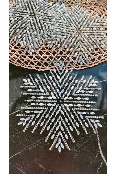 NMSONE طقم غرفة مصنوع يدويًا من الخرز (لون أبيض 6 قطع)