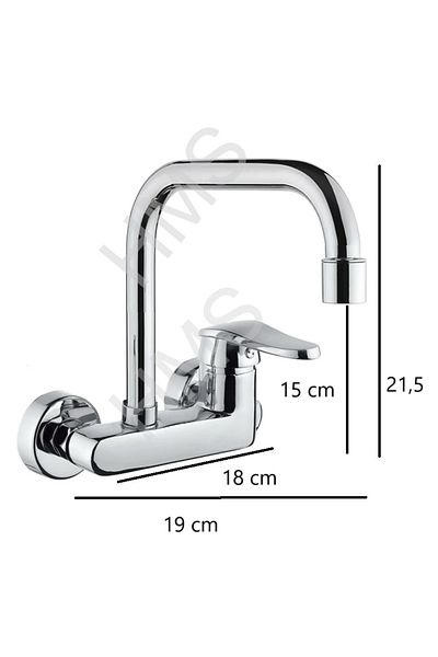 HMS Mix Wall Delta L Pipe Applique Lavabo Faucet