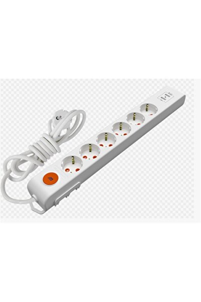 Mutlusan data-y619 Rı-Tech مقبس كهربائي مجمع 6 منافذ 2mt مع مفتاح 2Usb مزود ت...
