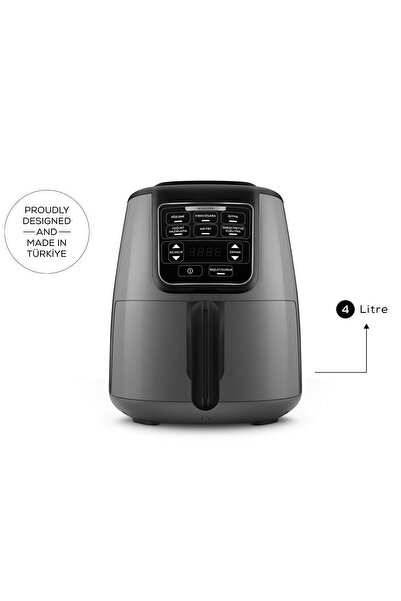 Karaca Air Pro Cook Köz Xl Airfryer Space Gray Black 4 Kişilik