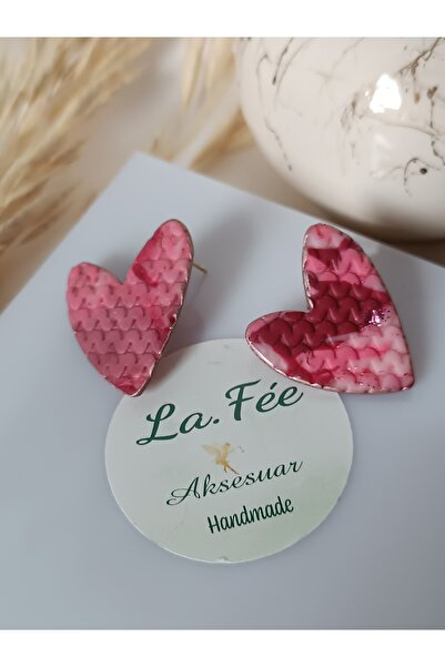 La fee aksesuar Steel Earrings Heidiye for Valentine's and Mother's - Heart P...