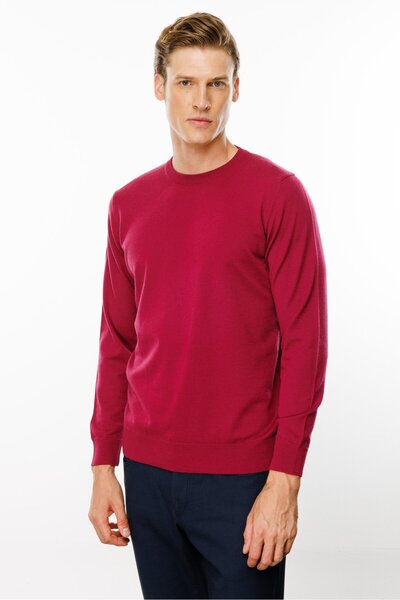 Desen Triko Чоловічий тонкий трикотажний светр - без коміра, фіалковий