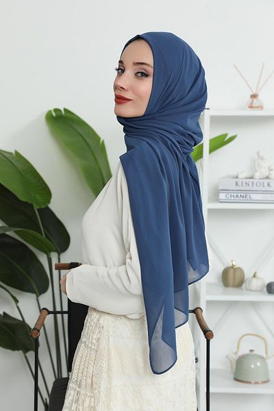 Aisha's Design شال شيفون بتصميم كلاسيكي عملي - PS-11