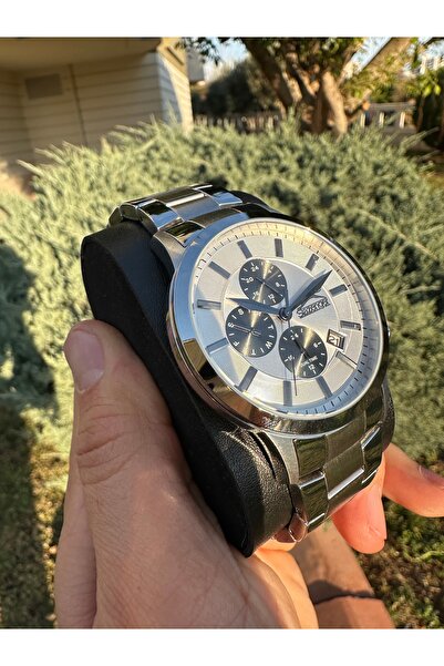 Slazenger 5 ATM Su Geçirmez A-rmani Kasa Gümüş Kordonlu,Beyaz Kadranlı,Çelik ...