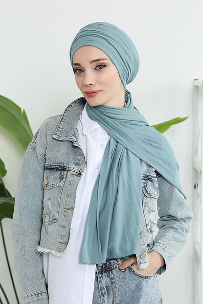 Aisha's Design غطاء رأس من القطن الممشط برباط، B-1