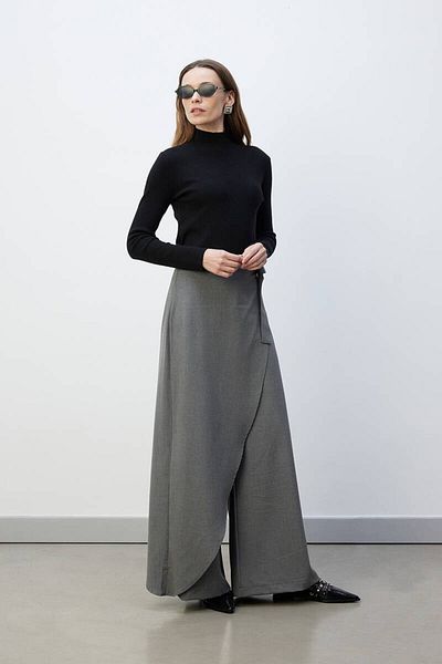 BE BLUE Grey Tie Pareo Pants