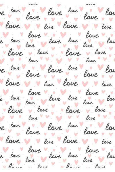 Rana İkra Art Hârtie de împachetat cadouri, moale și colorată, cu text „Love”...