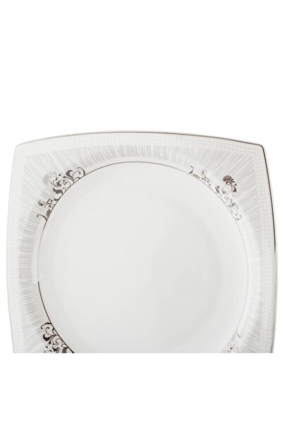 Dania A set of square porcelain dessert plates, 6 pieces