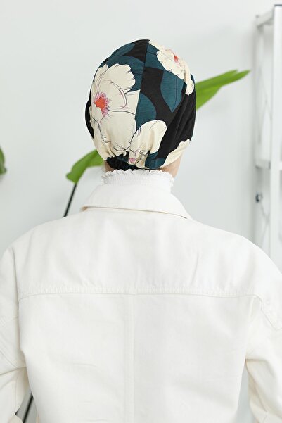 Aisha's Design Patterned Combed Cotton Visor Hat - Bonnet,B-73Yd