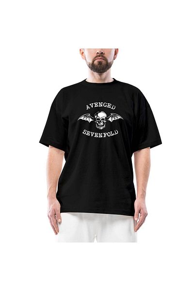 Z zepplin Μαύρο μπλουζάκι Avenged Sevenfold Classic Oversize