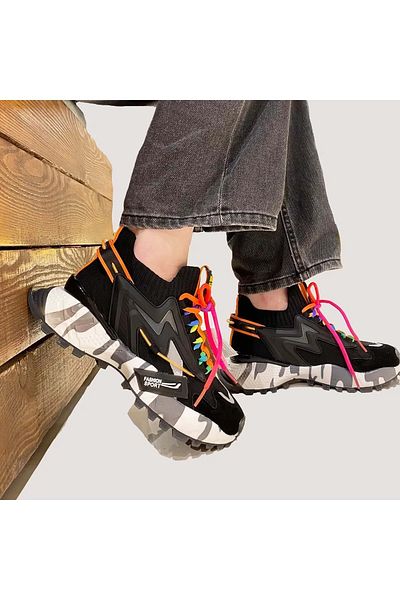 Guja ARME CITY GUJA AC24K446-1 - Tricotaje colorate, pliate, pantofi sport casual