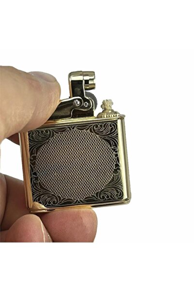 Cantayurdu Retro Benzinli Çakmak Muhtar Çakmağı Altın