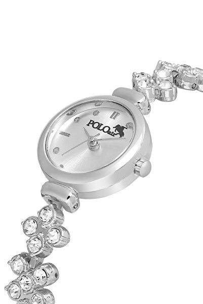 Polo Air ساعة يد نسائية أنيقة بتفاصيل حجرية - فضي PL-1504B2x