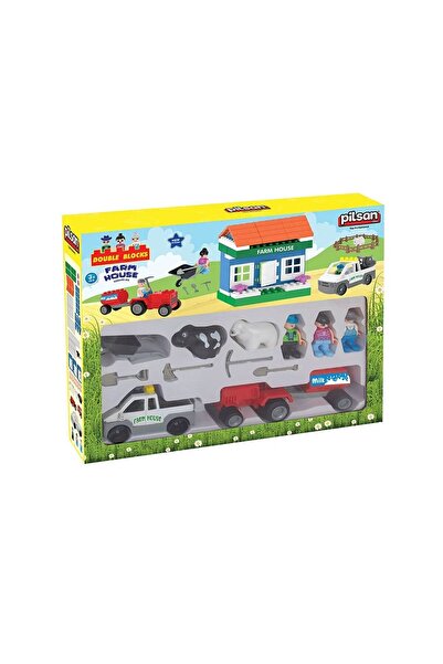 Nilly Toys 03 615 Double Blocks Farm Set -Pilsan