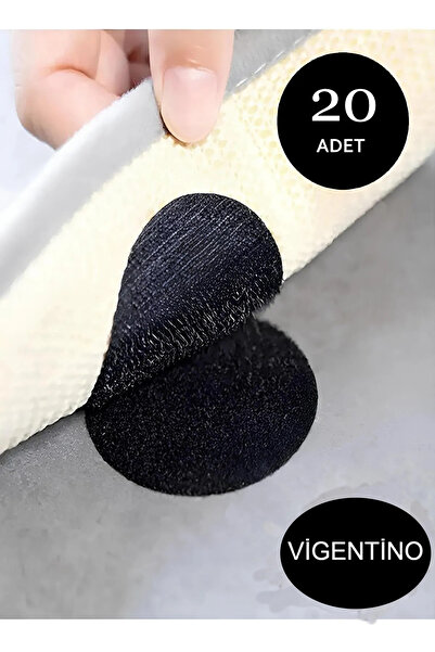 VİGENTİNO 20 ADET Yapışkanlı Cırt Bant Halı Altı Kaydırmaz Halı Kilim Sabitleme Bandı