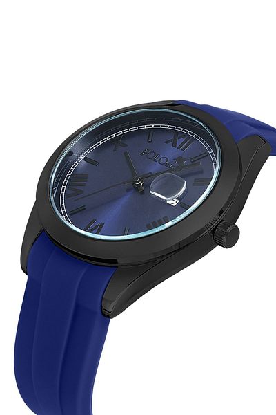 Polo Air Men's Wristwatch - Lens Calendar, Roman Numeral, Navy Black Color Pl-0945E2X