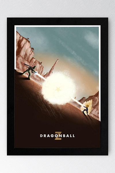 Saturn Dragon Ball Z Framed Painting - Manga Anime Poster Painting