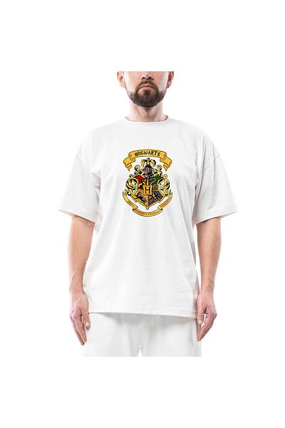Z zepplin Λευκό μπλουζάκι με λογότυπο Hary Potter Hogwarts