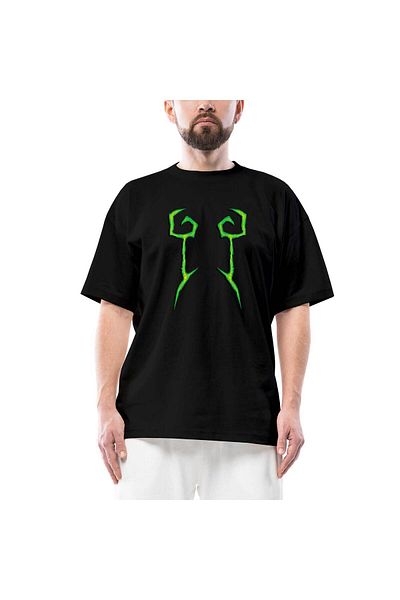 Z zepplin World of Warcraft Legion Demon Hunter Oversize Μαύρο T-Shirt