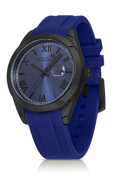 Polo Air Men's Wristwatch - Lens Calendar, Roman Numeral, Navy Black Color Pl-0945E2X