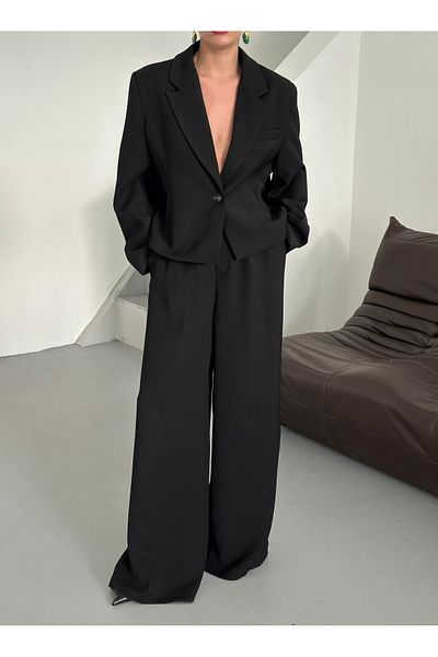 Laluvia Set pantaloni jachetă Paulina neagră-9489