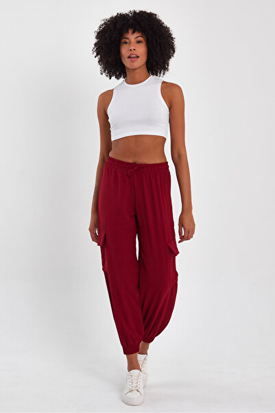 Rodi Women's Elastic Waist Cargo Pocket Elastic Trousers Rd23Yb 404515