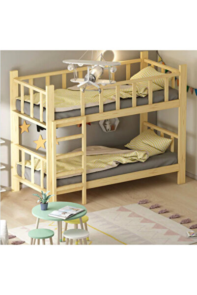 Home Woody Montessori Doğal Ahşap Ranza