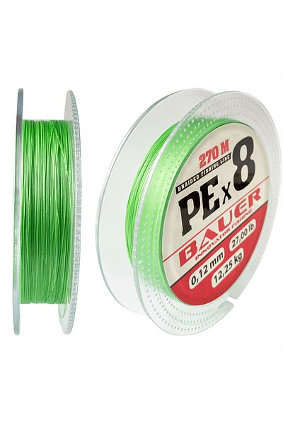 BAUER Pe Braid 8X Pistachio Green Braid Fishing Line-0,25 mm