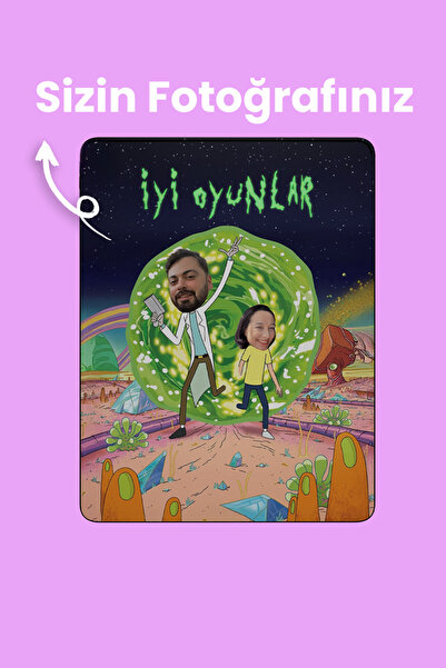 moontainills Rick and Morty Mousepad Sevgililer Günü Hediye