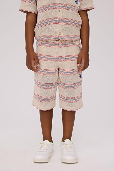 Beverly Hills Polo Club BG Store Erkek Çocuk Çizgili Şort