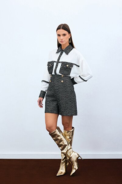 Sateen Cepli Tüvitli Gömlek - Kahve