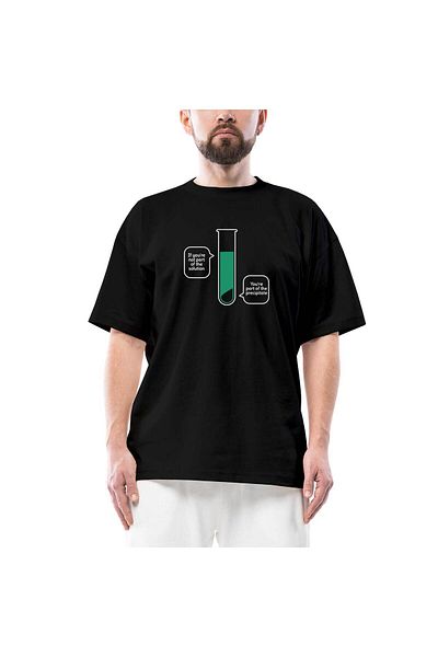 Z zepplin Chemist Oversize Μαύρο T-Shirt - Σχέδιο Solution