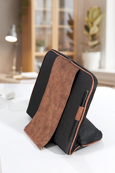 HAMUR Mousepad Suport pentru încheietura mâinii Pad/Pernă Suport pentru tabletă Suport pentru telefon Pânză lavabilă Detaliu din piele Negru
