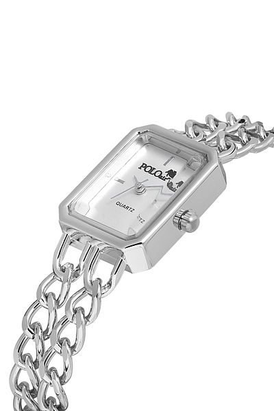 Polo Air Vintage Silver Women's Wristwatch - Chain Cord Pl-1503B2X