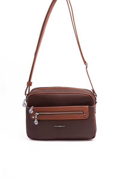 Silver Polo Silver & Polo Brown - Geantă de damă SP753 bronz