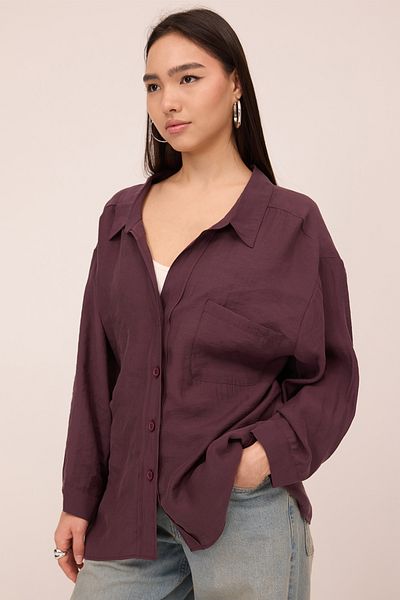 Addax Single Pocket Oversize Shirt G4612-Z2