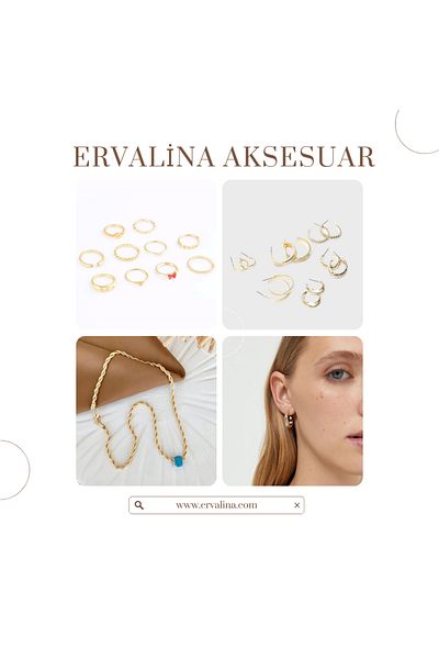 Ervalina Multiple Ring Necklace Earrings Bracelet Set