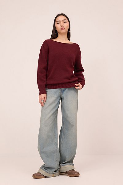 Addax Boat Neck Knitwear Sweater K3453-B11