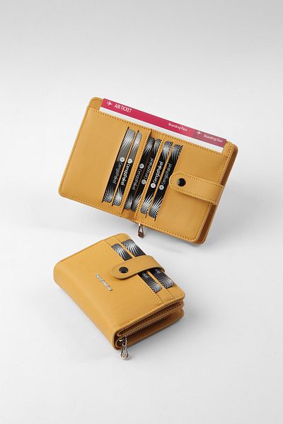 CENGİZ PAKEL Mustard Mini Size Women's Wallet - Snap Detail, Pakel Cengiz - 65315m