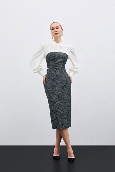 Sateen Γυναικεία φούστα Midi Length 1579-4512