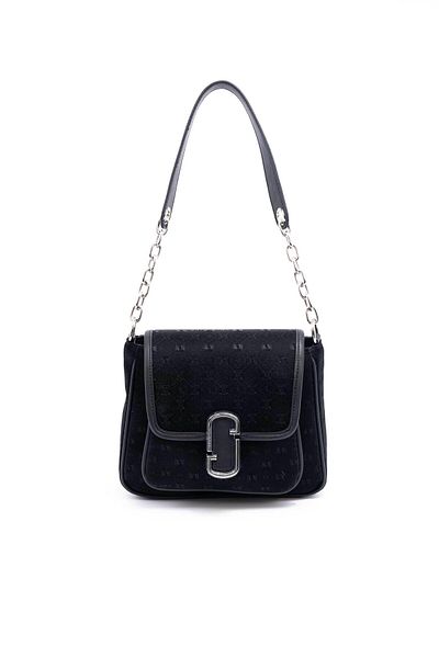 Silver Polo Geantă de umăr pentru femei Silver & Polo Black SP1147